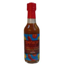 Bottle of Smokin habanero hot sauce